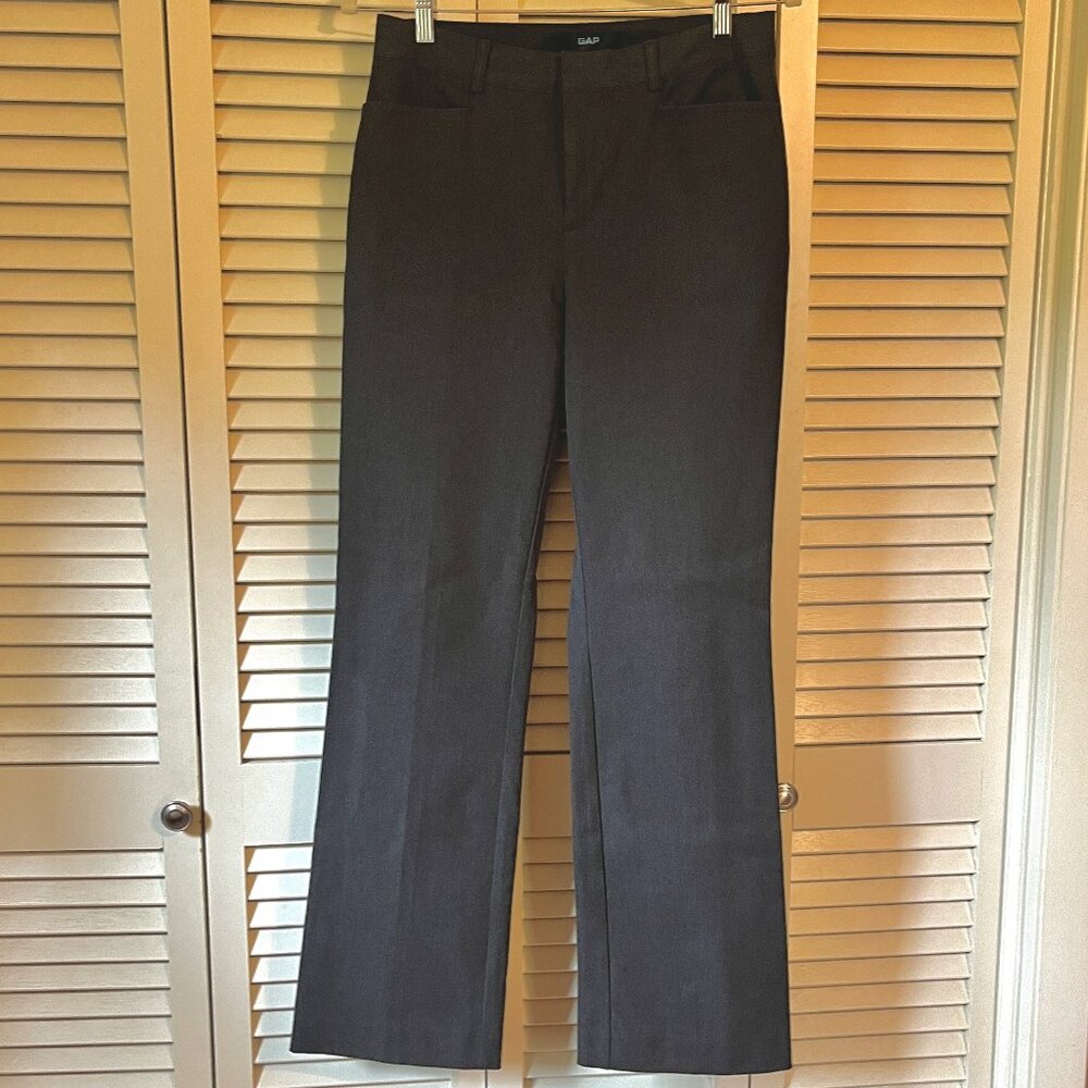 Gap Boot Cut Stretch Pants * Women Sz 6R * 54023 * Charcoal Gray (Near Black)
